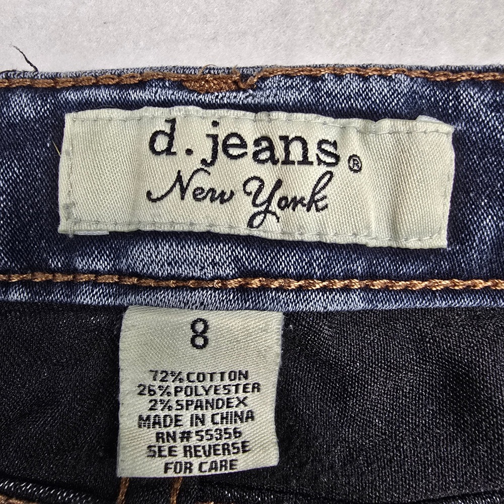 D Jeans New York Womens Blue Denim Skinny Leg Jeans Size 8 - Picture 7 of 9